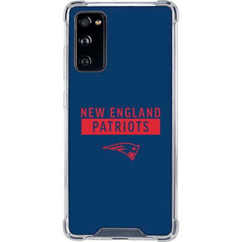 NFL New England Patriots Blue Performance Series Galaxy S20 FE Clear Case